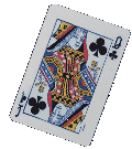 a gif of a rotating playing card.